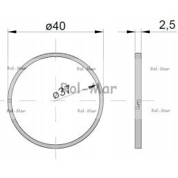 Piston ring, PTO shaft 80126095 C 385 Prima