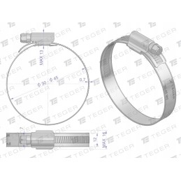 Reinforced clamp band 30 45 snail width