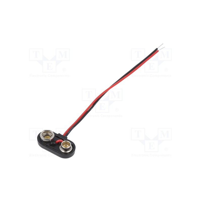 10 pcs x KEYSTONE - 235 - 6F22 connector, 6F22,6LR61, Batt.no: 1, leads 100mm