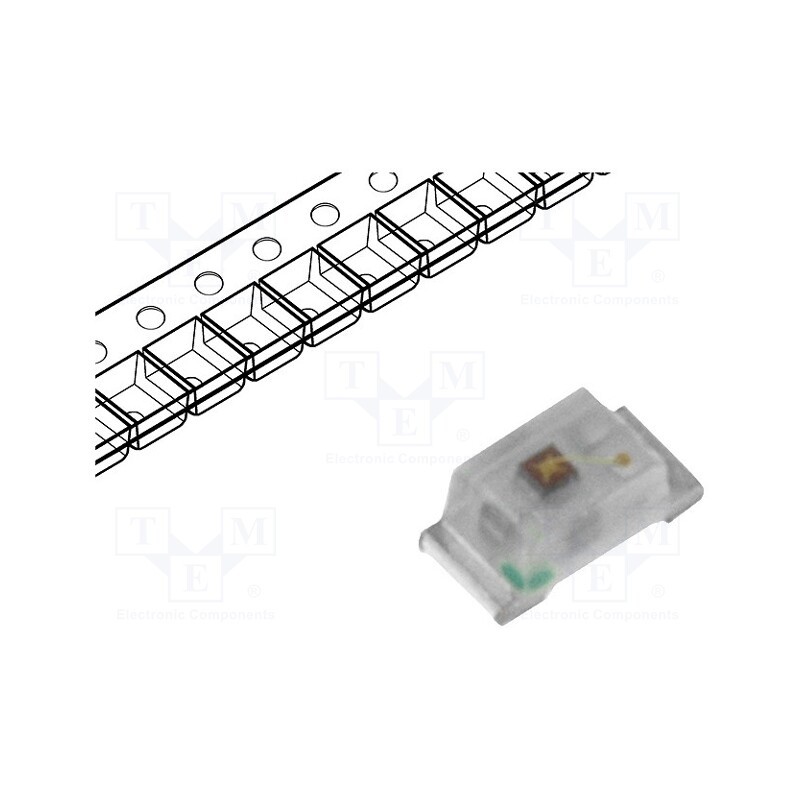 5 pcs x OPTOFLASH - OF-SMD1608Y - LED, SMD, 0603, yellow, 160÷250mcd, 1.6x0.8x0.68mm, 120°, 3÷3.2V