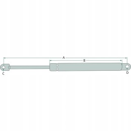 Gas actuator for doors mf 154 373 6 10020320