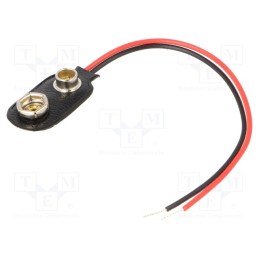 10 pcs x KEYSTONE - 232 - 6F22 connector, 6F22,6LR61, Batt.no: 1, leads 100mm