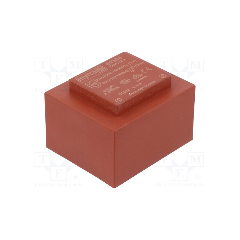 1 pcs x MYRRA - 44304 - Transformer: encapsulated, 16VA, 230VAC, 15V, 1067mA, PCB