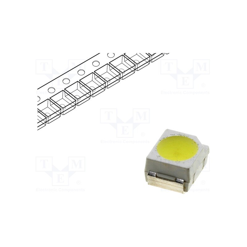 5 pcs x OPTOFLASH - OF-SMD3528W - LED, SMD, 3528,PLCC2, white cold, 2100÷3000mcd, 120°, 20mA