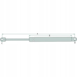 Gas actuator for sunroof jd mc1 940 al57248