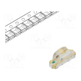 5 pcs x REFOND - RF-P3S115TS-B49 - LED, SMD, 1204, yellow/green, 3.2x1x1.48mm, 140°, 1.8÷2.4/3÷3.4V