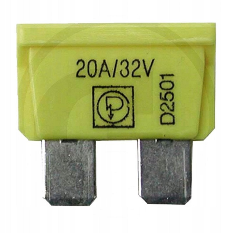 Blade fuse 20A yellow, set of 50 pcs