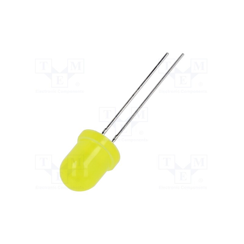 5 pcs x BRIGHTEK (EUROPE) - N0Y37L05 - LED, 8mm, yellow, 250÷600mcd, 45°, 1.7÷2.6V, No.of term: 2, -40÷85°C