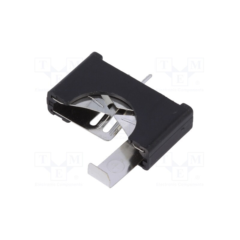 10 pcs x CONNFLY - DS1092-16-B6P - Socket, 2032,CR2032, Batt.no: 1, vertical,THT, H: 21.43mm, black