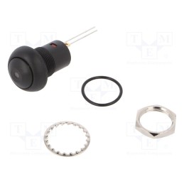 1 pcs x KNITTER-SWITCH - DPWL 1 AG-KG - Switch: push-button, Pos: 2, SPST-NO, 0.4A/32VAC, 0.1A/50VDC, IP67