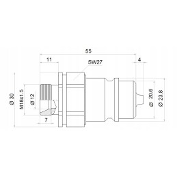 Quick connector pav iso a 1 2 euro plug m18 1 5