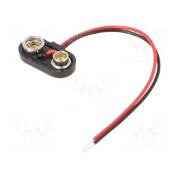 10 pcs x KEYSTONE - 235-M - 6F22 connector, 6F22,6LR61, Batt.no: 1, leads 100mm