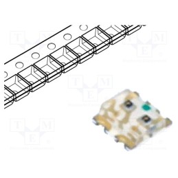 5 pcs x LITEON - LTST-C195KGJRKT - LED, SMD, 0606, red/green, 1.6x1.5x0.55mm, 130°, 2÷2.4/2÷2.4V, 20mA