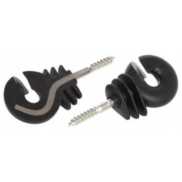 Round insulator with a diameter 6 screw for wood with embedded elements