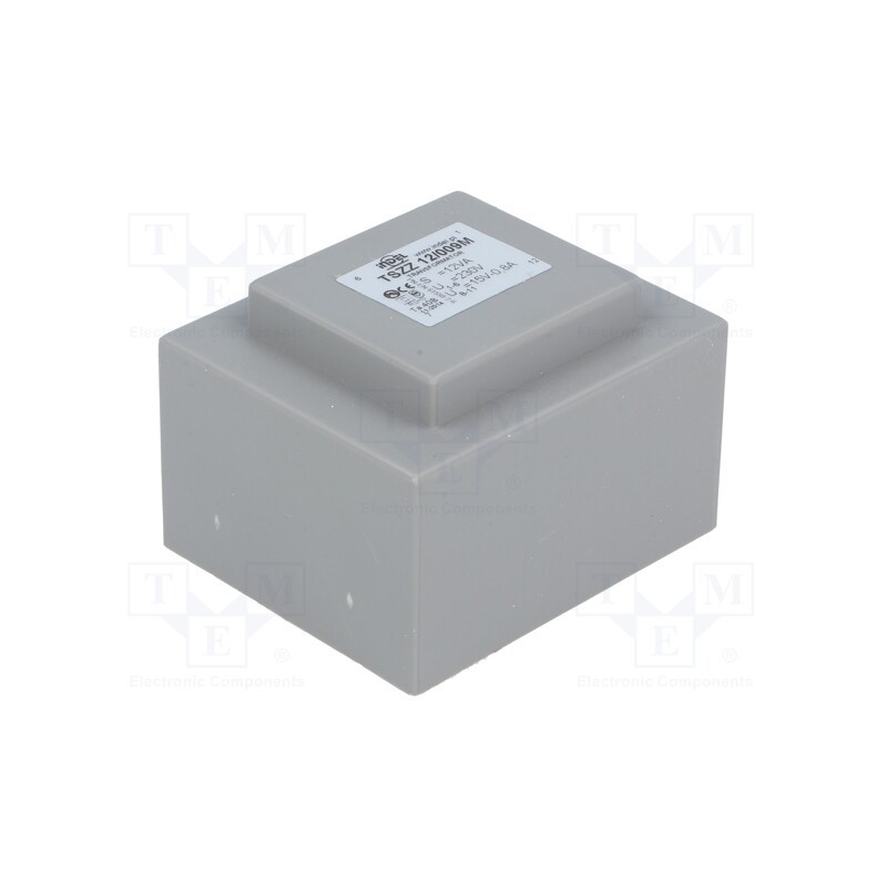 1 pcs x INDEL - TSZZ12/009M - Transformer: encapsulated, 12VA, 230VAC, 15V, 800mA, PCB, IP00