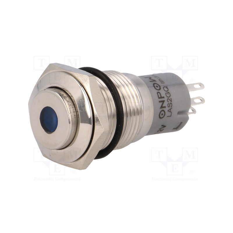 1 pcs x ONPOW - LAS2GQH-11D/B/12V/S/FP - Switch: vandal resistant, Pos: 2, SPDT, 0.5A/220VAC, 1A/24VDC, IP67