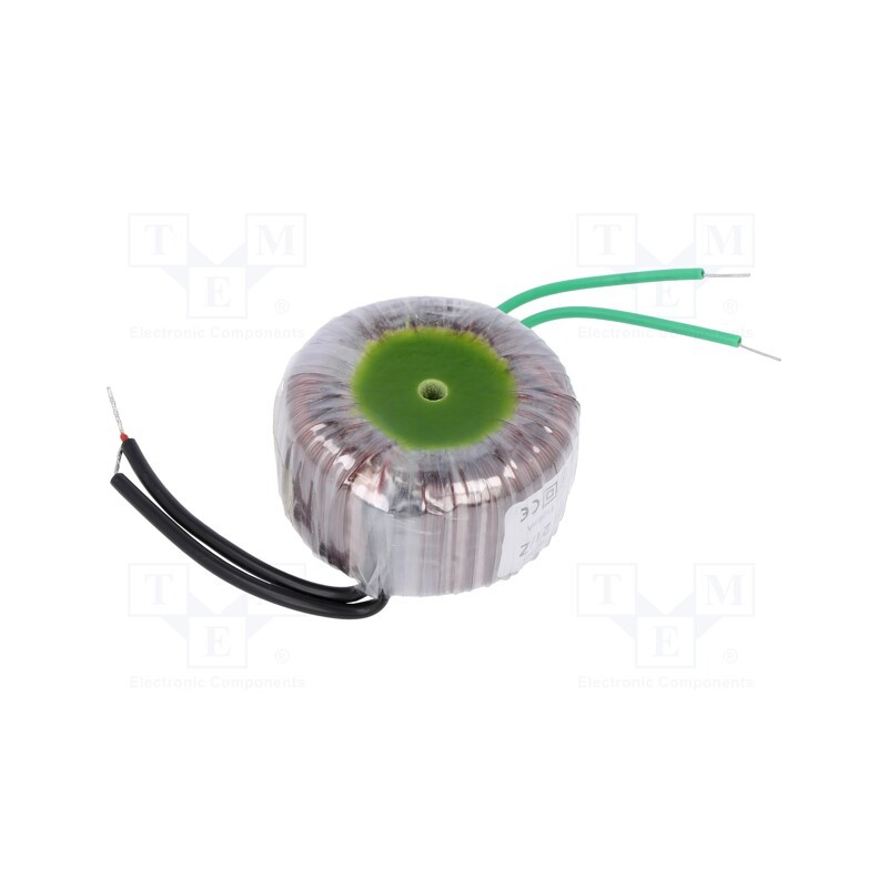1 pcs x BREVE TUFVASSONS - TTS21/Z230/12V - Transformer: toroidal, 21VA, 230VAC, 12V, 1.75A, Leads: cables, IP00