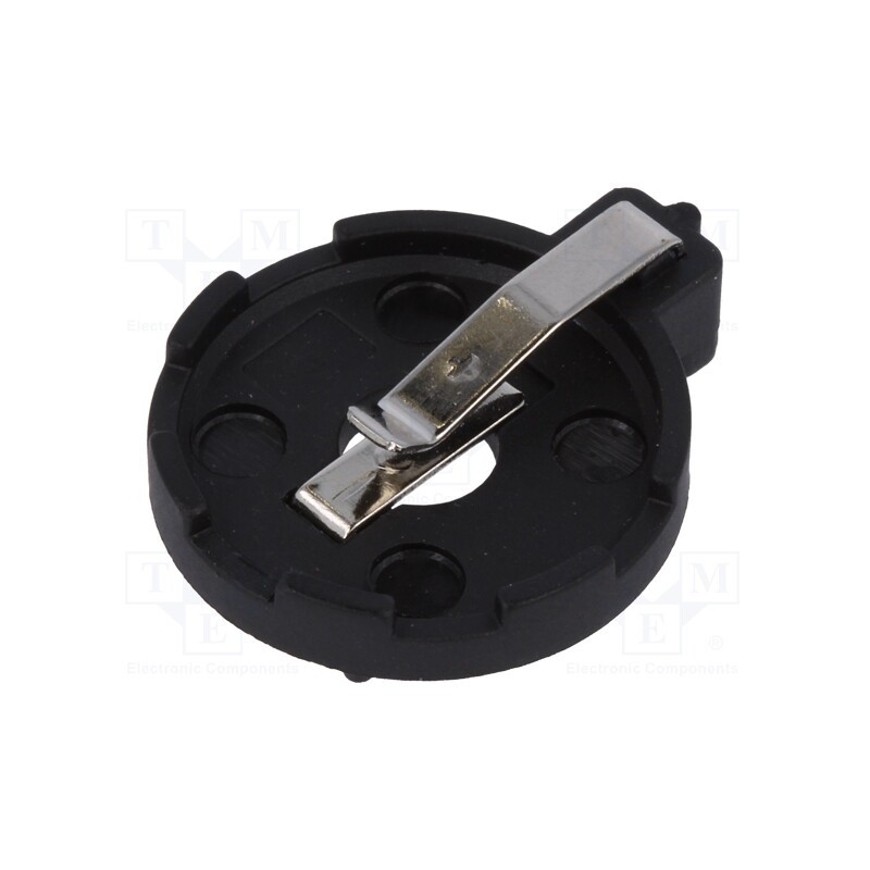 10 pcs x CONNFLY - DS1092-09-BNP - Socket, CR2032,DL2032, Batt.no: 1, horizontal,THT, H: 8.8mm, black