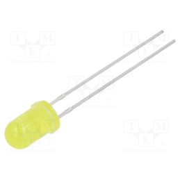 5 pcs x BRIGHTEK (EUROPE) - N0Y64L35 - LED, 5mm, yellow, 2500÷4200mcd, 40°, 1.9÷2.6V, No.of term: 2, 60mW