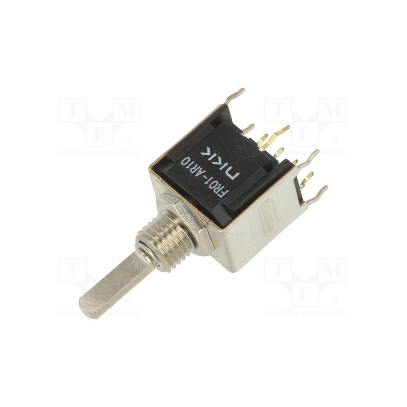 1 pcs x NKK SWITCHES - FR01AR10PB-S - Switch: rotary, Pos: 10, 0.1A/50VDC, Poles number: 1, -25÷85°C, FR01