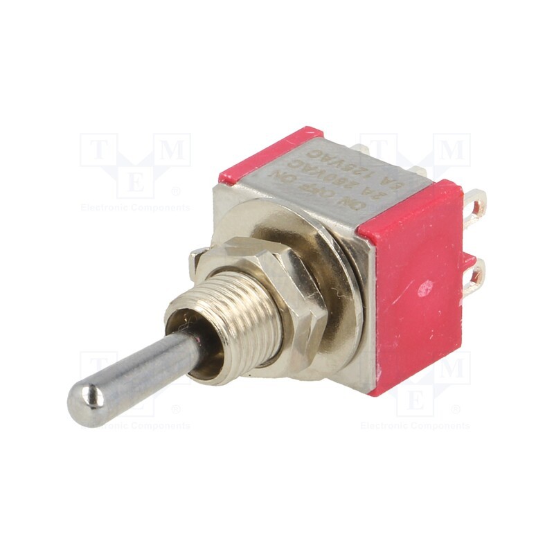 1 pcs x IC SWITCHES - IC2201T1B1M1QE - Switch: toggle, Pos: 3, DP3T, ON-OFF-ON, 5A/125VAC, 5A/28VDC