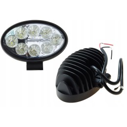 Oval work spotlight 8 LED 24w 1800lm 12v 24v