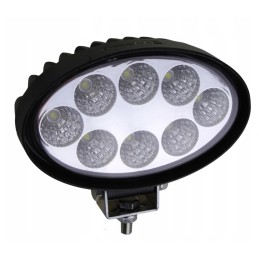 Oval work spotlight 8 LED 24w 1800lm 12v 24v