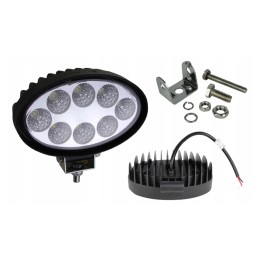 Oval work spotlight 8 LED 24w 1800lm 12v 24v