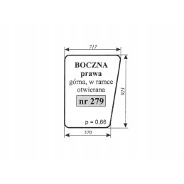 Opening side window of the Bizon 279 combine harvester