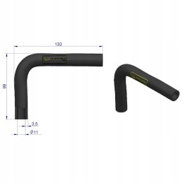 Radiator hose elbow case 3065127r91 t20277