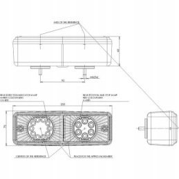 Rectangular combination rear lamp, 5-pin LED 12-24