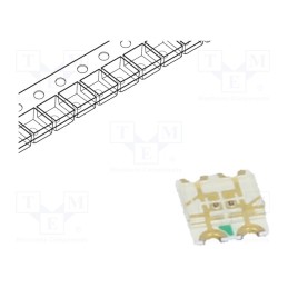 5 pcs x REFOND - RF-P3S155TS-B51 - LED, SMD, 1206, yellow/yellow green, 3.2x2.7x0.7mm, 140°, 20mA