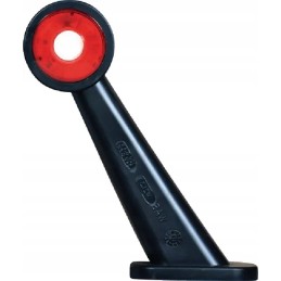 LED side marker lamp, right, 12 24v, red, transparent