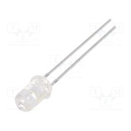 5 pcs x BRIGHTEK (EUROPE) - N0Y64L67 - LED, 5mm, yellow, 6000÷10000mcd, 30°, Front: convex, 2÷2.4V, 60mW