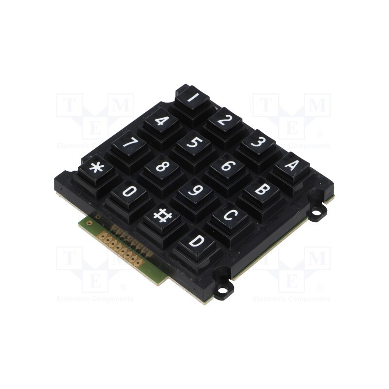 1 pcs x ACCORD - AK-1607-N-BBW - Keypad: plastic, No.of butt: 16, none, plastic, 200mΩ, 1N, 20mA