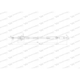 Cable to control the steel ball distributor