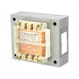 1 pcs x INDEL - TS 20/035 - Transformer: mains, 20VA, 230VAC, 115V, 170mA, Leads: solder lugs