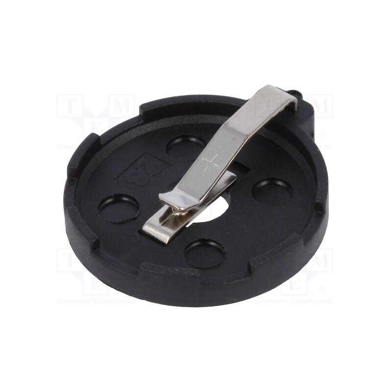 10 pcs x CONNFLY - DS1092-03-BNP -AS - Socket, CR2325,DL2325, Batt.no: 1, horizontal,THT, H: 8.8mm, black