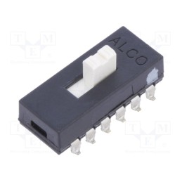 1 pcs x TE Connectivity - 1-1825010-8 - Switch: slide, Pos: 2, 4PDT, 0.3A/115VAC, ON-ON, SMT, Leads: for PCB