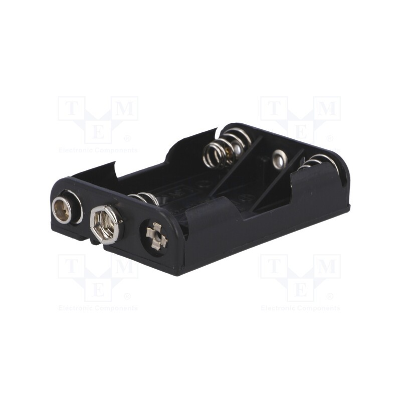 2 pcs x COMF - BH-431-1B - Holder, AAA,R3, Batt.no: 3, 6F22 type, black