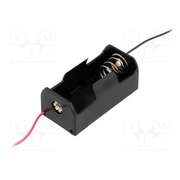 2 pcs x COMF - BH-211-1A - Holder, C,R14, Batt.no: 1, cables, black, 150mm