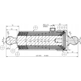 Cylinder actuator hydr stroke 580 6 ton socket