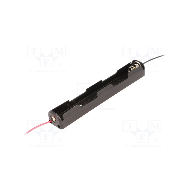 2 pcs x COMF - BH-325-1A - Holder, AA,R6, Batt.no: 2, cables, black, 150mm