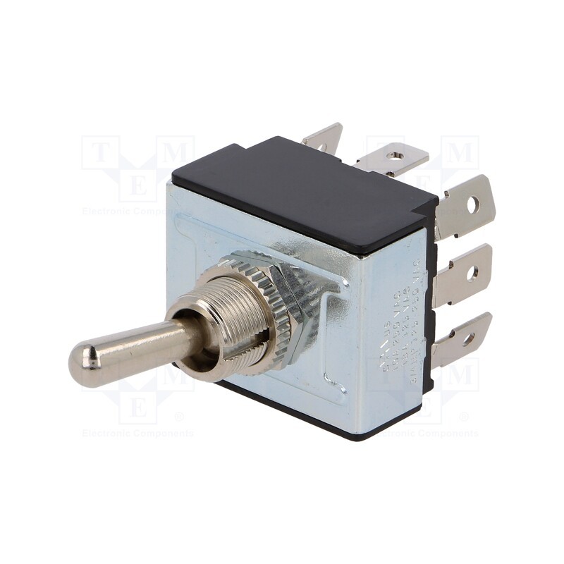 1 pcs x SCI - R13-432D1-01-HR - Switch: toggle, Pos: 3, 3P3T, ON-OFF-ON, 10A/250VAC, -25÷70°C, 50mΩ
