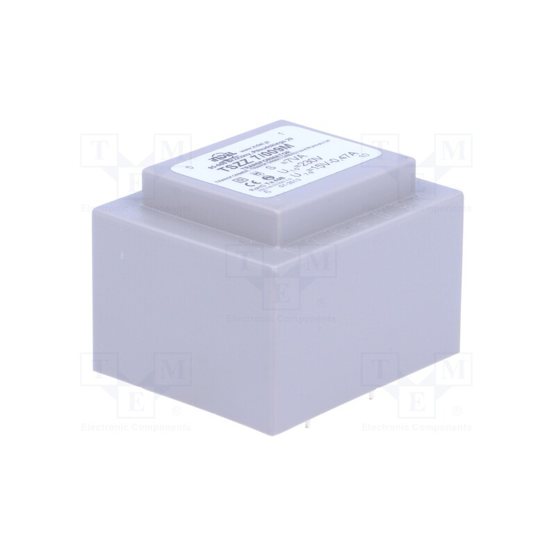 1 pcs x INDEL - TSZZ7/009M - Transformer: encapsulated, 7VA, 230VAC, 15V, 460mA, PCB, IP00