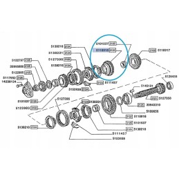 Gear wheel fiat agri ford 30 case vj 5118918 cnh