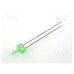 5 pcs x KINGBRIGHT ELECTRONIC - L-13GD - LED, 2mm, green, 3÷10mcd, 70°, Front: flat, 2.2÷2.5V, 4.8x2.5mm, THT