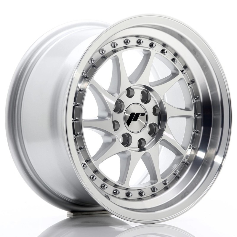 Jr wheels jr26 15x8 et25 4x100 108 silver machined