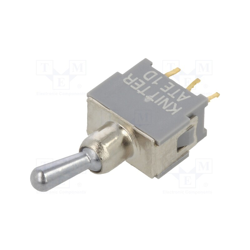 1 pcs x KNITTER-SWITCH - ATE 1 D - Switch: toggle, Pos: 2, SPDT, ON-ON, 0.05A, 0.05A, Leads: flat pin