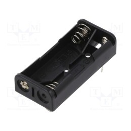 2 pcs x COMF - BH-421-3P - Holder, AAA,R3, Batt.no: 2, for PCB, black